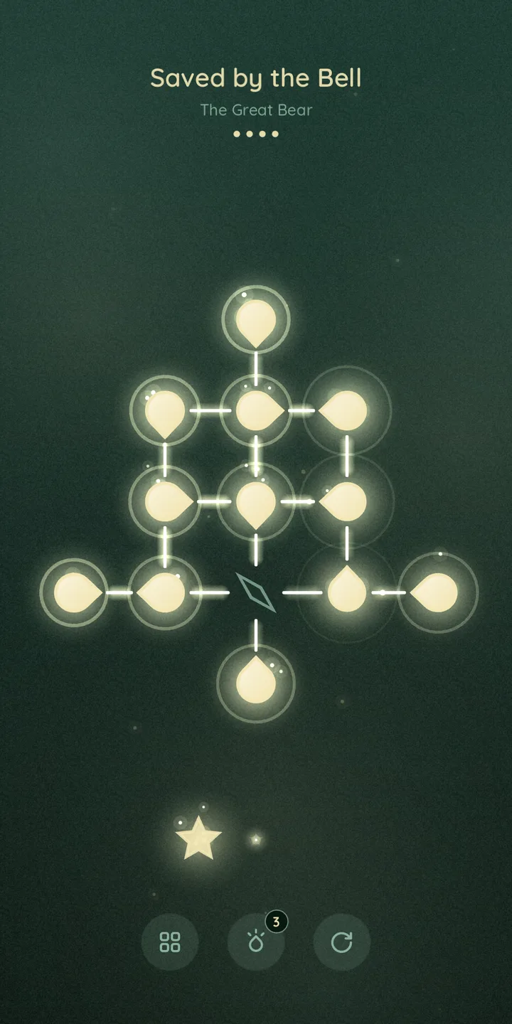 A board in the Swan's room, every star lit